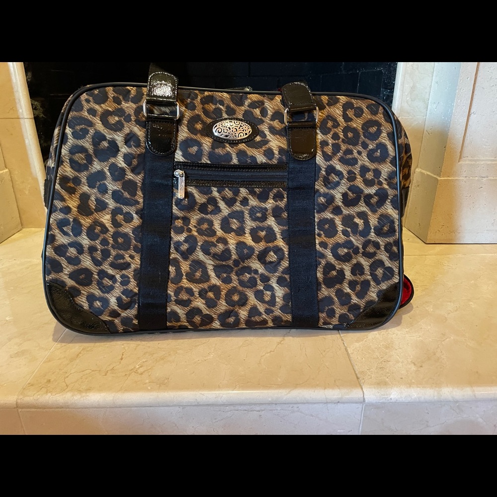 Brighton Rolling Leopard Weekender  Luggage -Used Once!
